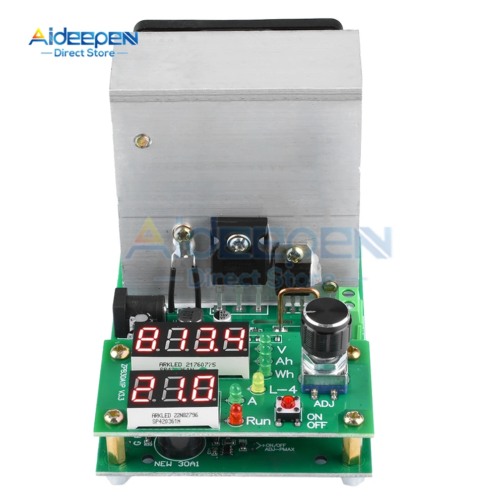 110W 60W 9.99A 30V Battery Capacity Tester DC Electronic Load Lithium Discharge Monitor Power Supply Discharge Capacity Checker