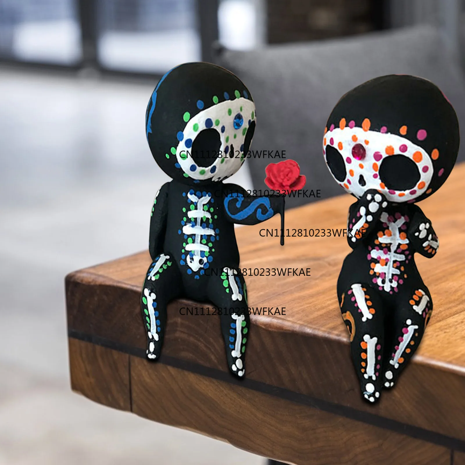 Sugar Skull Couple Figurine Sugar Skull Couple Statue Decoration