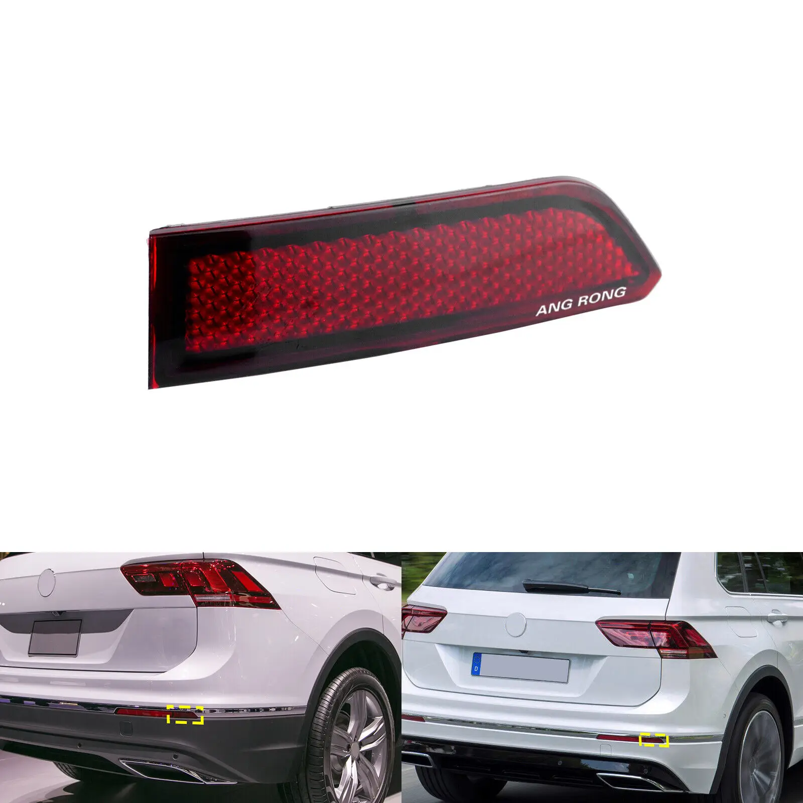 For VW Tiguan MK2 2016-20 Right Rear Outer Bumper Reflector Light Assembly Red Lens 5NA945104A Without Bulb