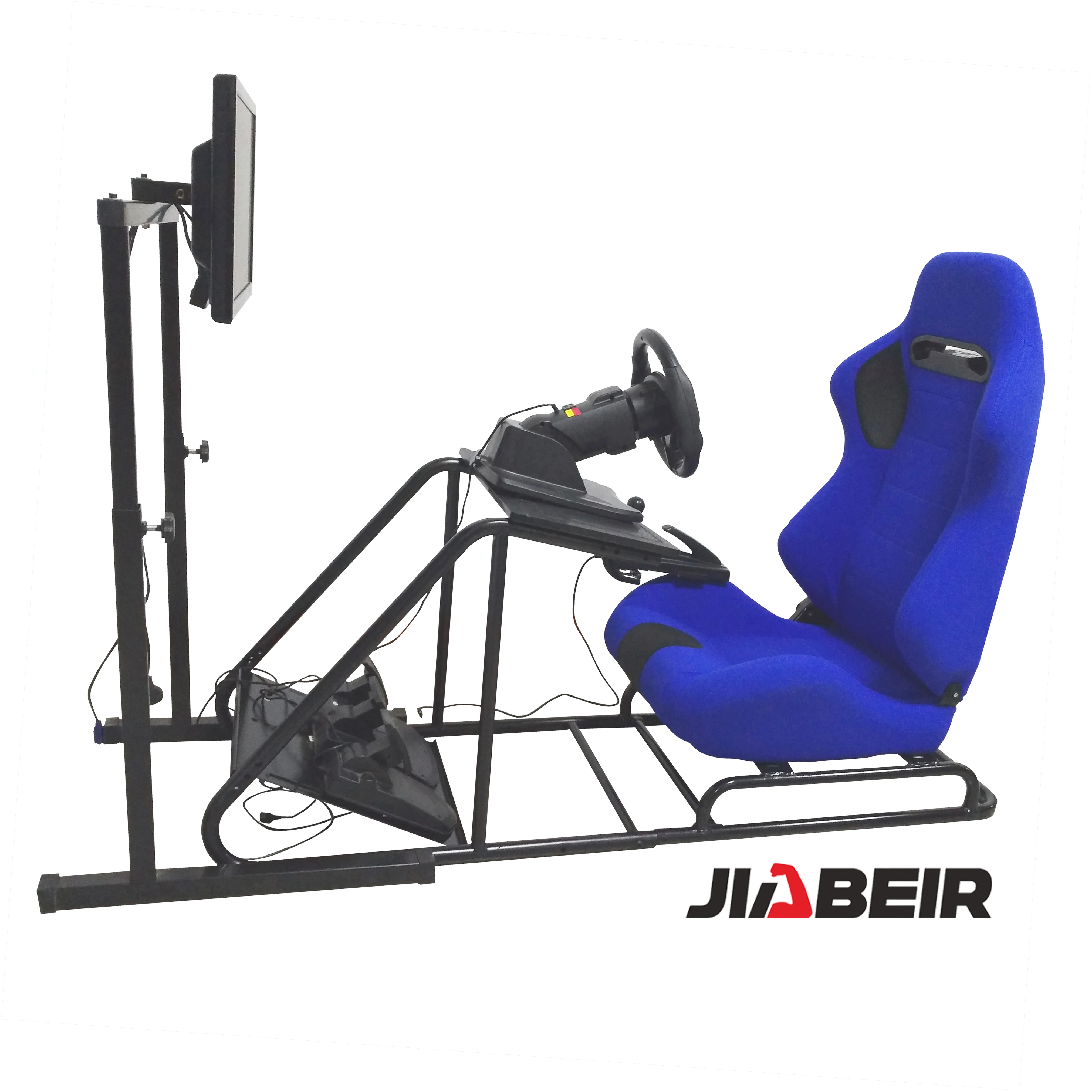 1012 Blue Game Play Station Gaming Sport With Bucket Seats Sim Racing Simulator Seats