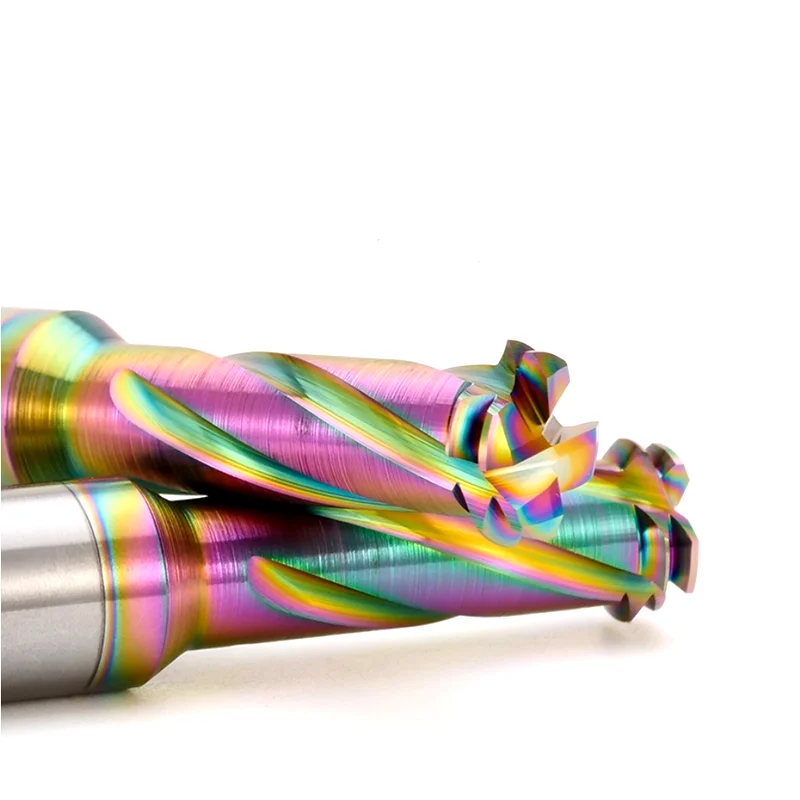 

YRFL 1 шт. DLC Многофункциональный фрезерный станок 3 в 1 M1.6-M12 Сверление и фрезерование из фасного карбида Метрические концевые фрезы для нарезания резьбы