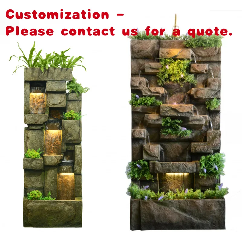 

На заказ.2022 Предмет декора для домашнего сада Свадебное украшение Фонтан Настенный фонтан Крытый водопад Настенный фонтан Outd