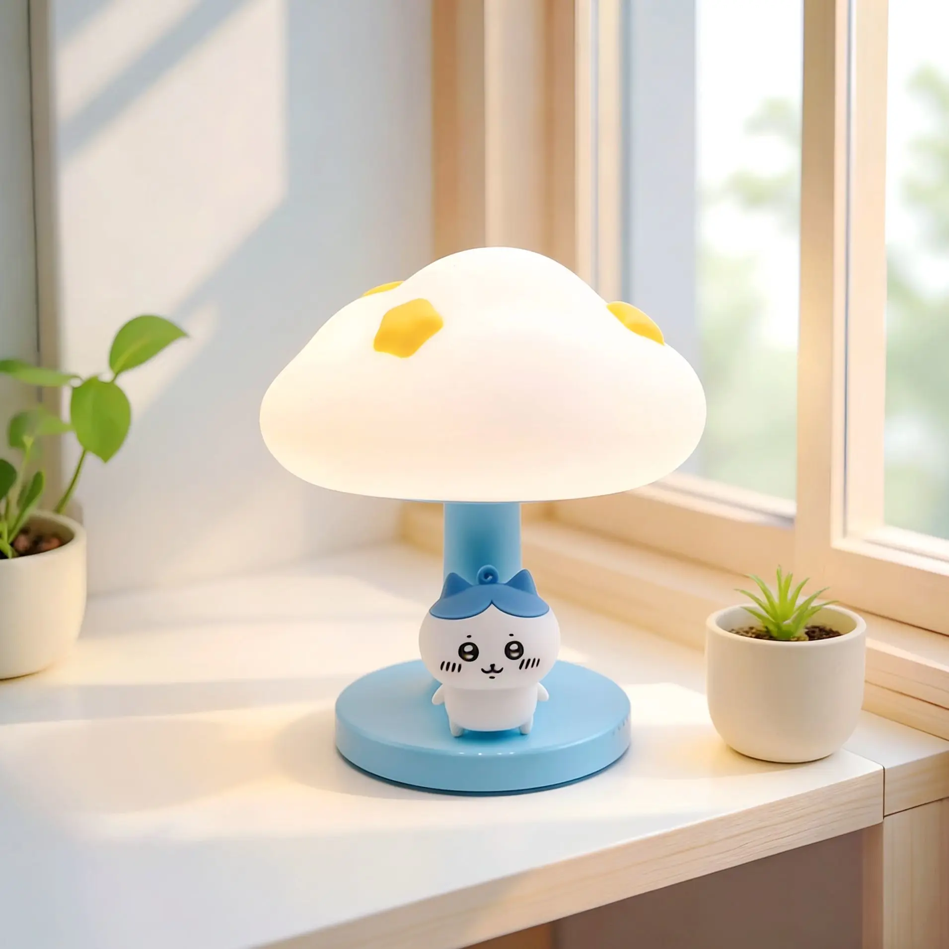 

Free Shipping 15cm Cute Chiikawa Hachiware Usagi Silicone Night Light Bedroom Bedside Pat Lamp Children Girls Birthday Gift