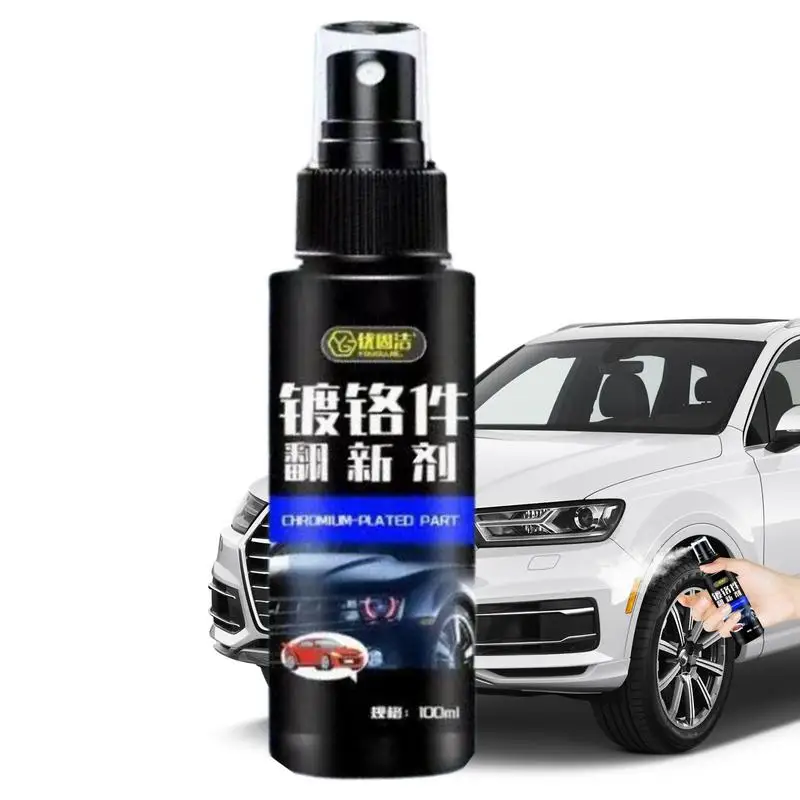 Spray Chrome Polish Metal Polish Paint Protection 100ml Restorer Rust Remover All Purpose Effective Chrome Protectant Restorer