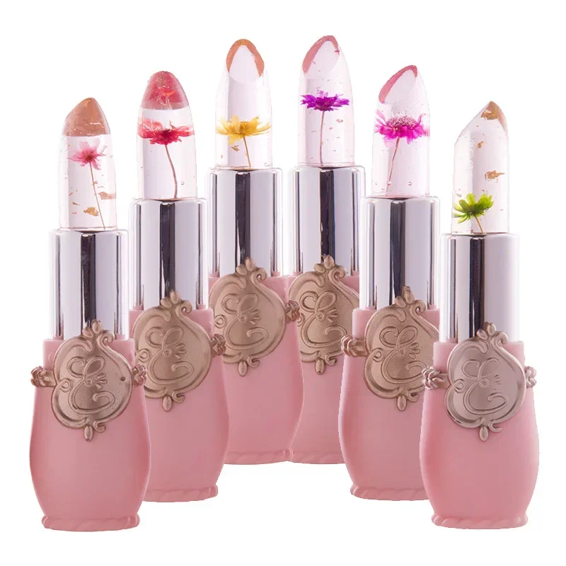 Langdurige Jelly Flower Lipstick Make-up Temperatuur Veranderd Kleurrijke Lippenbalsem Roze Transparante Hydraterende Lippenbalsem