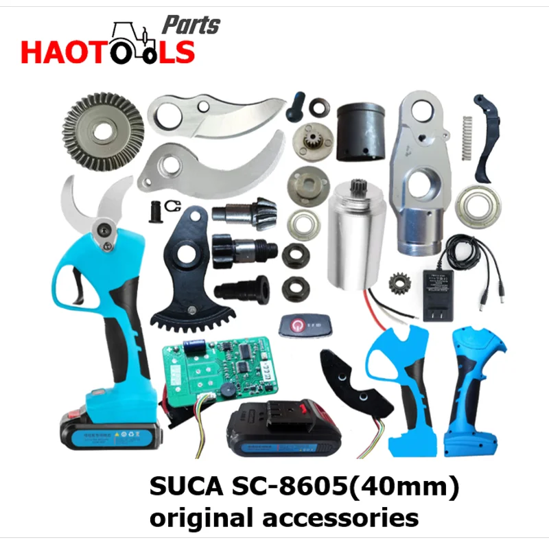 Suca Lithium Battery Poda Tesoura Acessórios Originais Peças Lâmina Carregador Placa Case Motor Sc8605 40 mm Sc8605