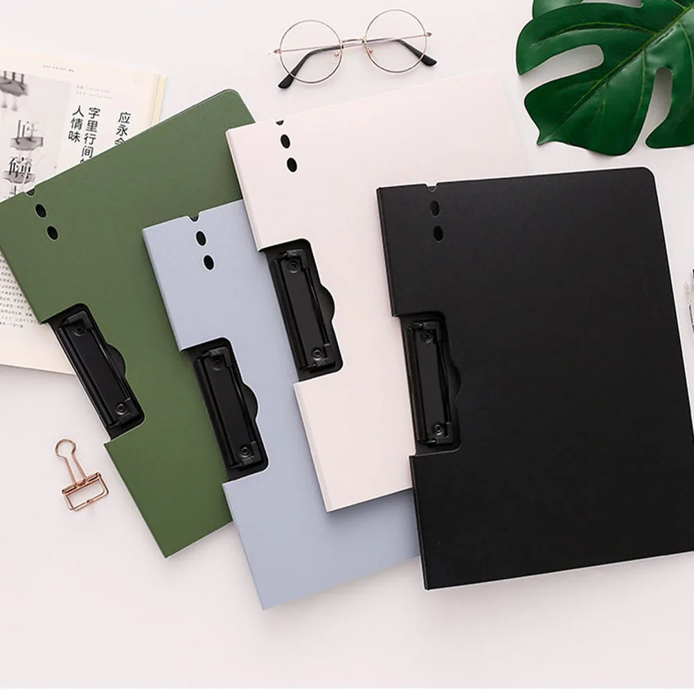 

2pcs Writing Clipboards Smooth Lightweight Portable Note Pads With Clip Mechanism Document Organizers Office Supplies A4