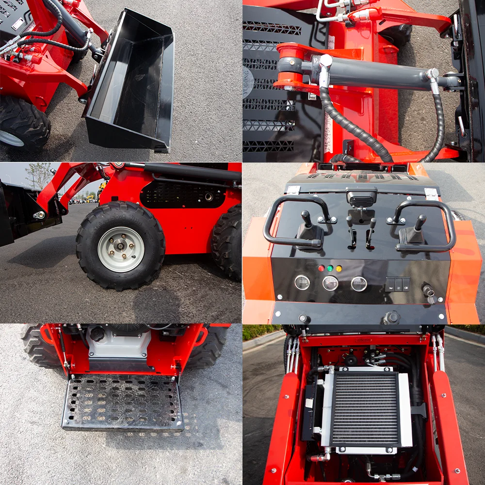 YG-S460 مصنع تخصيص جرافة انزلاقية التوجيه تسليم سريع الرافعات الهيدروليكية انزلاقية التوجيه رخيصة الثمن لودر عجلات صغير للبيع