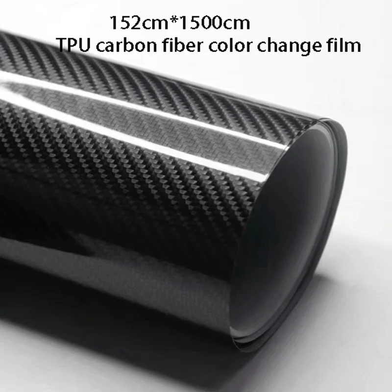 Car TPU Carbon Fiber Color Changing Film Body Sticker Thermal Repair Bright TPU Carbon Fiber Sticker1500cm