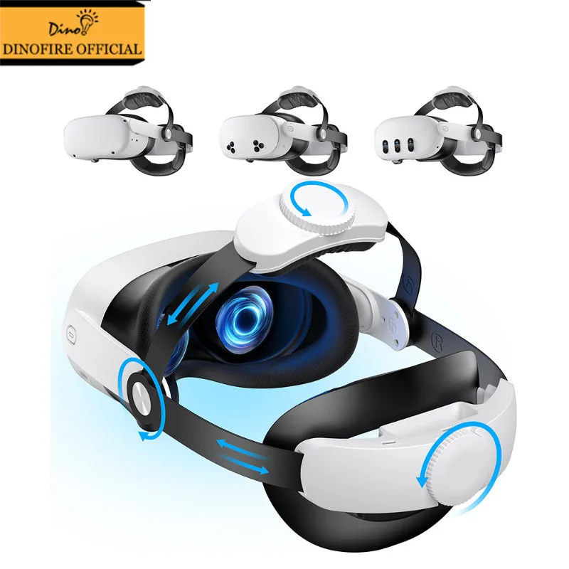 

Ремешок DinoFire для Meta Quest 3S VR, совместимый с Oculus Quest 3/2, удобный в использовании, элитный ремешок для VR-гарнитуры