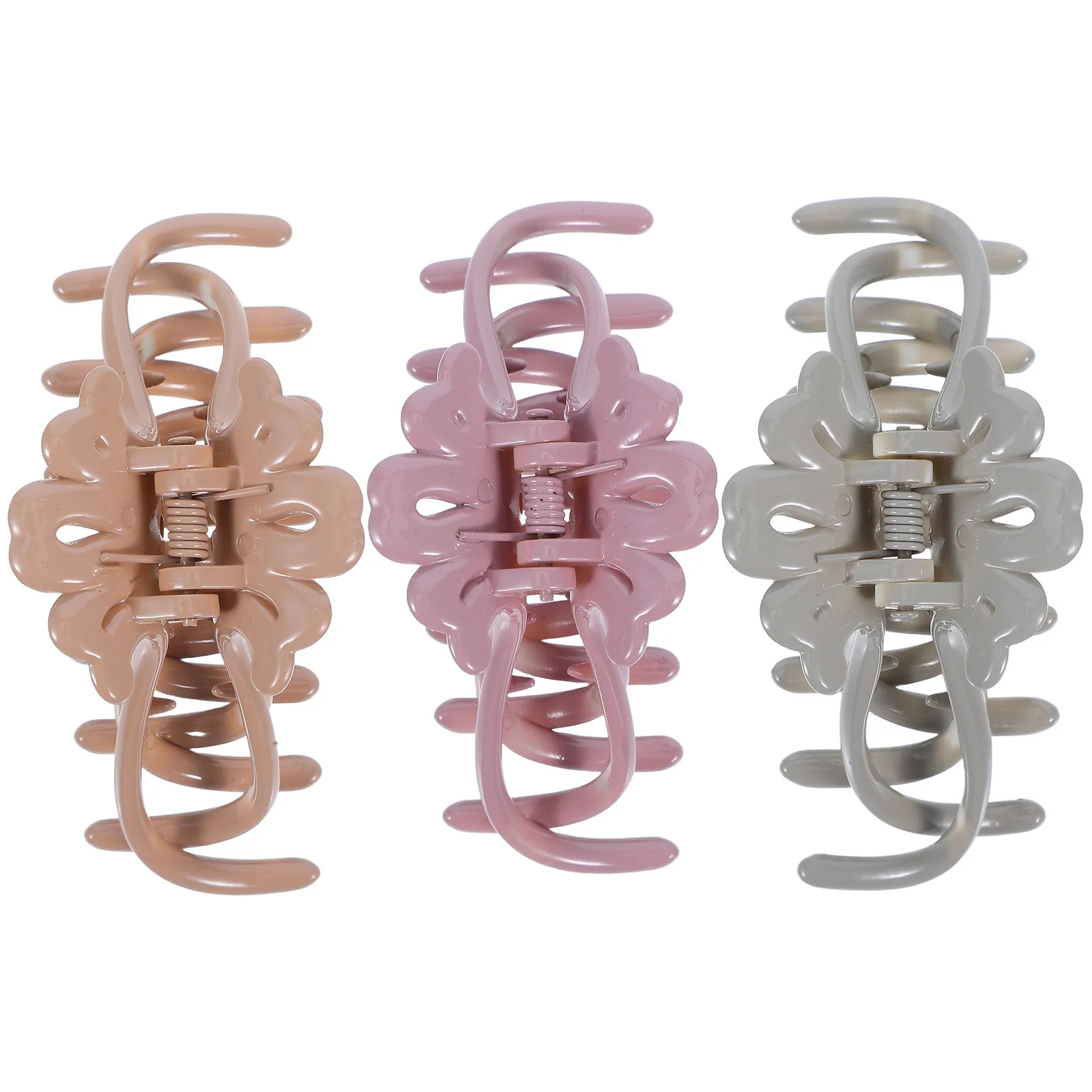 3Pcs Strong ABS Hair Claw Clip Lightweight Comfortable Jaw Grip for Daily Styling Hair Accessories Women Christmas