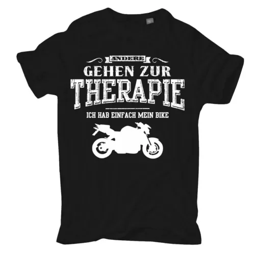 Other Go to Therapy T-Shirt MY MOTORCYCLE bikes machine chopper custom  High Quality 100%Cotton Short Sleeve