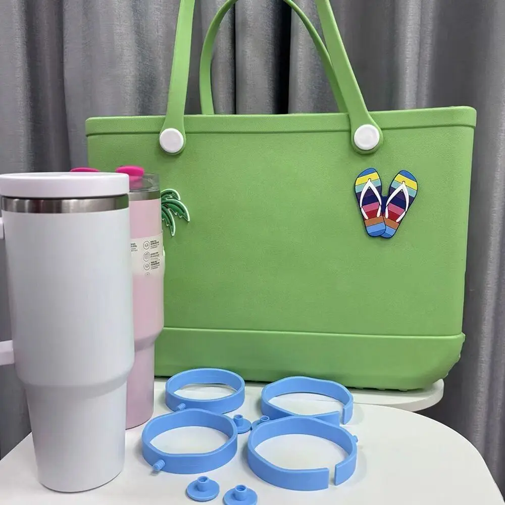 

2Pcs New ABS Cup Holder for Bogg Bag Anti-slip Portable Drinks Bottle Case Universal Water Cup Accessories for Travel Beach Bag