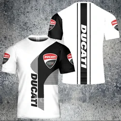 2024 Summer New Ducati Men's T-shirt Oversized Harajuku T Shirt 3D Anime Men's Short Sleeve Men's Clothing Tshirt Sweatshirt Top