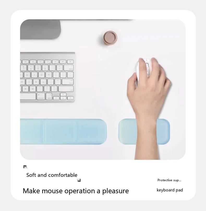 Schaumstoff-Handgelenkauflage Tastatur-Pad-Set 6 Farben Büro Gaming Ergonomische Rutschfeste Schreibtischunterlage – Detail 7