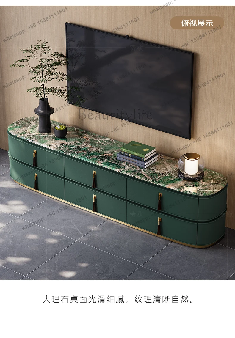 

Тумба под телевизор в стиле лайт-люкс для большой виллы, гостиной, модная, на заказ, в постмодернистском итальянском стиле, из высококачественного мрамора