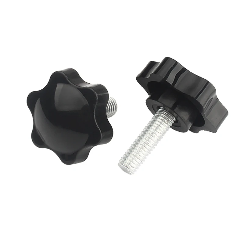 M4 M5 M6 M8 Carbon Steel Star Shape Head Hand Knob Screws Machine Bolts Thread Clamping Thumb Handle for Industrial Use