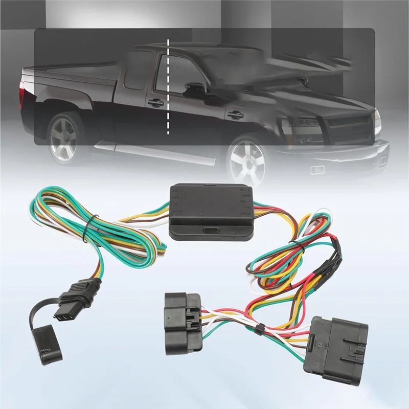 

4 Way Trailer Wiring Harness Flat Output For Colorado Canyon 2004-2012 Isuzu I-280 I-290 I-350 I-370 2006-2008, 55510
