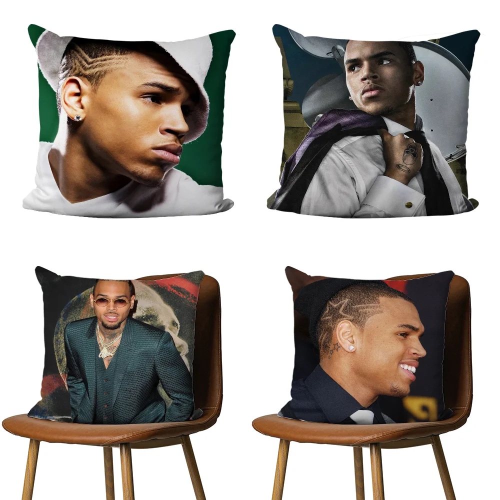 C-Chris B-Brown Pillow Case DIY Pillowcase Home Office Decorative Pillowcase Bedroom Sofa Car Cushion Cover