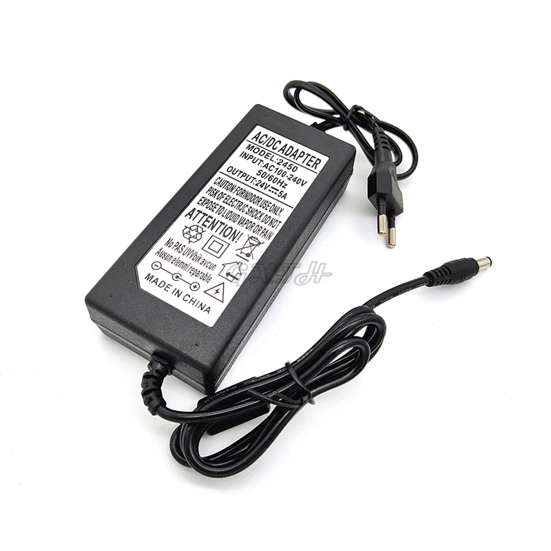 24V/12V 5A/4A Power Adapter Switching Power Supply AC100-240V 50-60HZ Charger Adapter EU US UK Plug