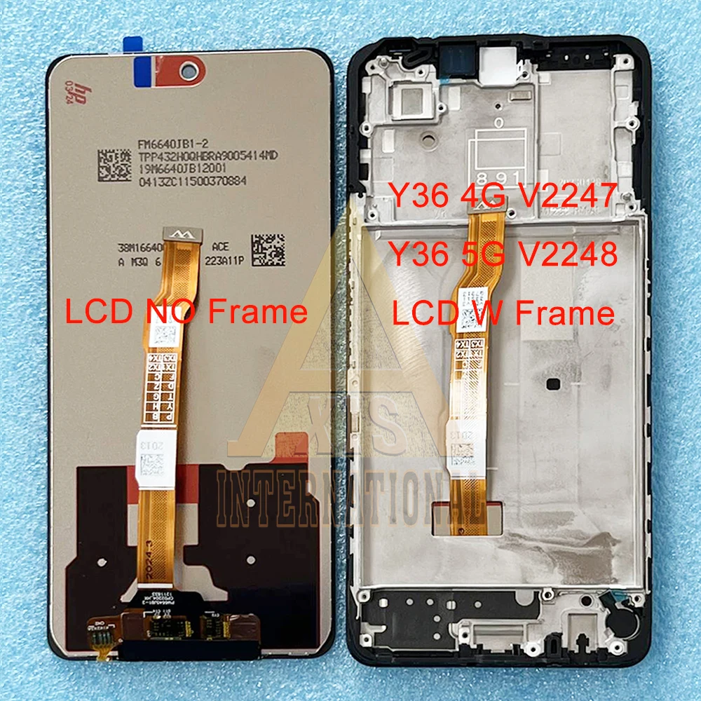 6.64“ Original For vivo Y36 4G LCD V2247 Y36 Display Frame Screen For vivo Y36 5G LCD V2248 Screen