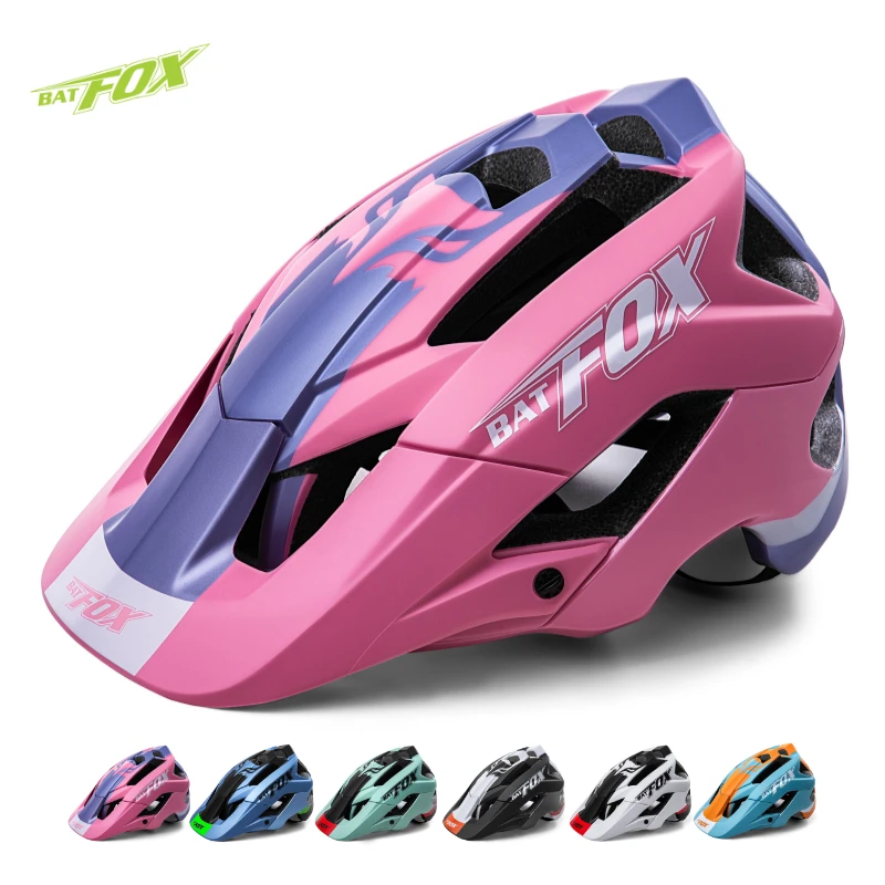 BATFOX Bike helmet Men Women Detachable brim Adjustable head Porous Ventilation Road Mountain Cycling Equip Mtb Bicycle helmets