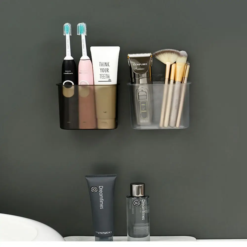 

1Pcs Drill-Free Cosmetic Bathroom Accessories Chopsticks Spoon Toothpaste Holder Storage Rack Toothbrush Holder Storage Box