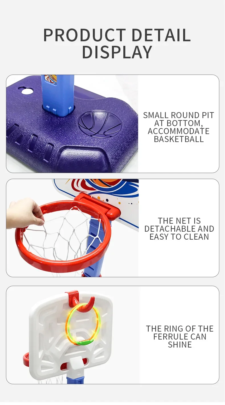 Einstellbare Indoor Outdoor Kinder Basketballkorb Set Tragbare Ball Werfen Launcher Stehen T Ball Sport Spielzeug für Jungen Kind Geschenke