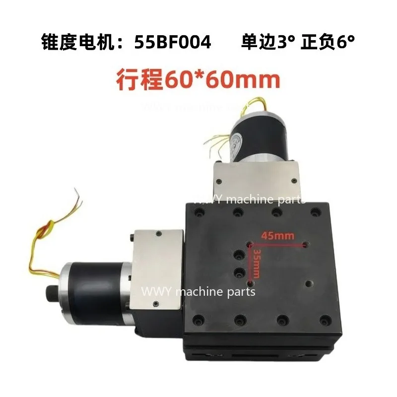 

Suitable for wire cutting with fine adjustment of cone head and fast single side 3 degrees ± 6 degrees, with 55BF004