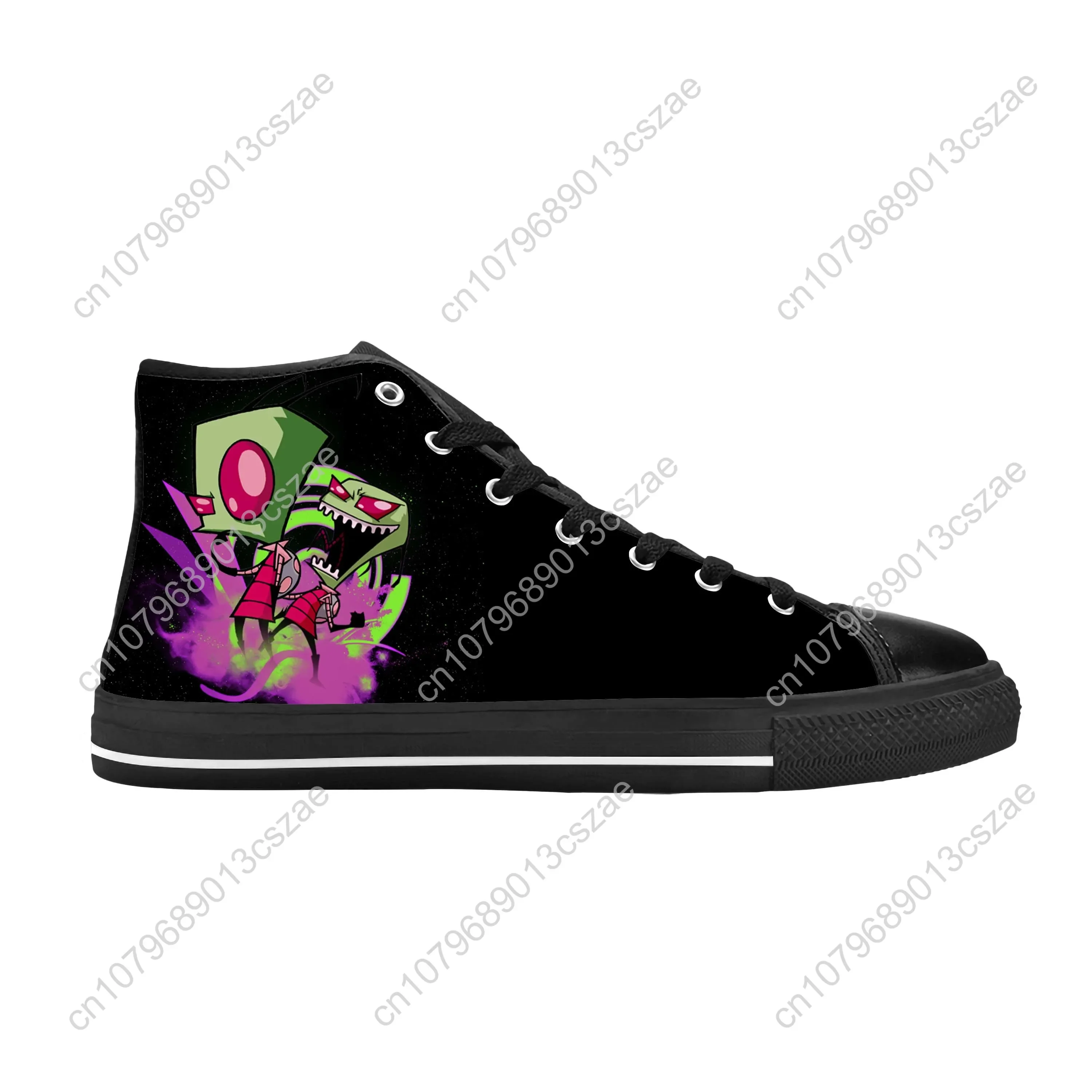 Zim Gir-Zapatillas deportivas con estampado 3D para hombre y mujer, zapatos de tela informales con dibujos animados, Manga, Alien, cómodos y transpirables