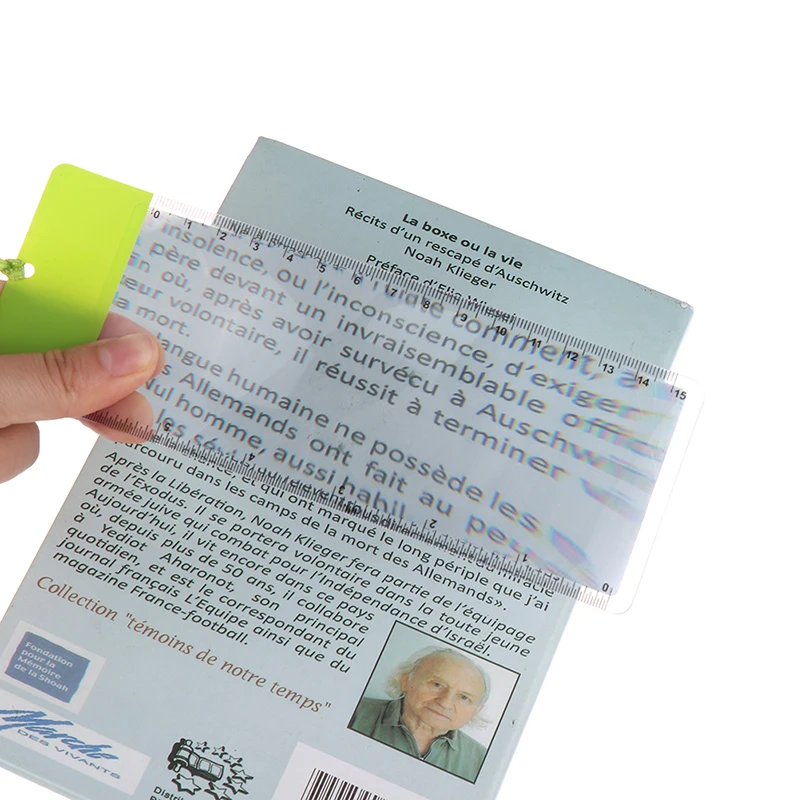 【New】Portable Handheld Magnifying Glass Business Card Type 3X Bookmark Magnifying Glass