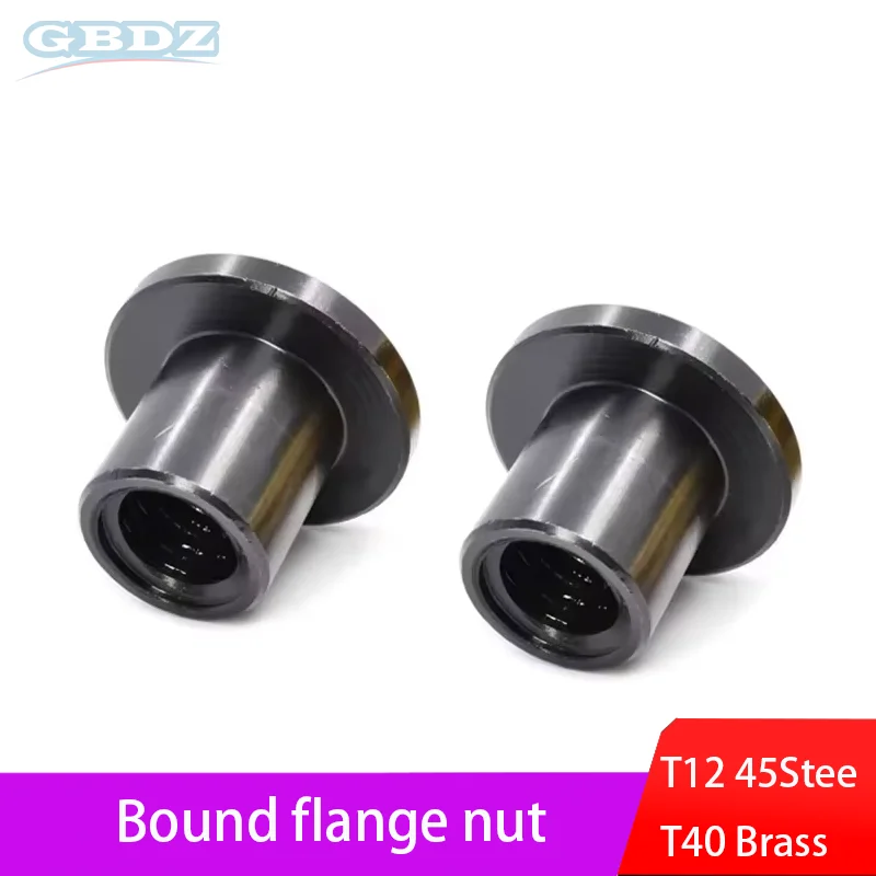 

1-5PC Lead Screw Nut Flange Nut T10 T12 T14 T16 T18 T20 T22 T25 T28 T30 T32 T36 T40 Brass/45# Steel Trapezoidal Lead Screw Nut