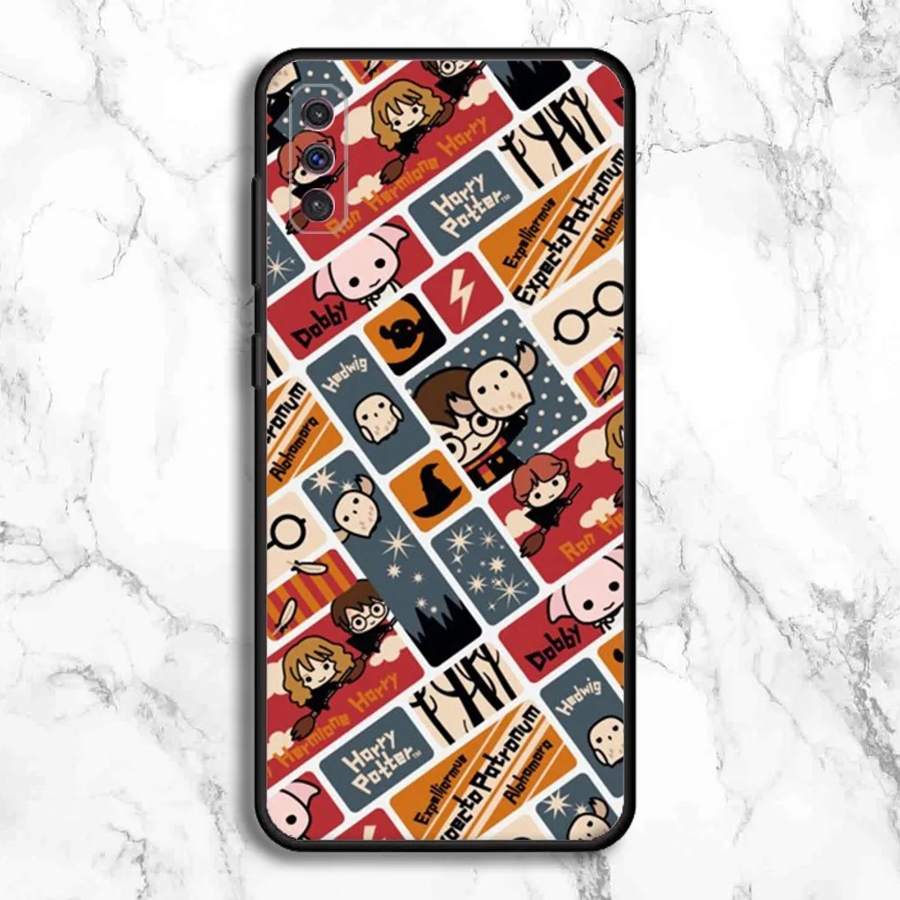 Cartoon Design P-Potters Phone Case For Samsung Galaxy A13,A21s,A22,A31,A32,A52,A53,A71,A80,A91 Soft Black Phone Cover