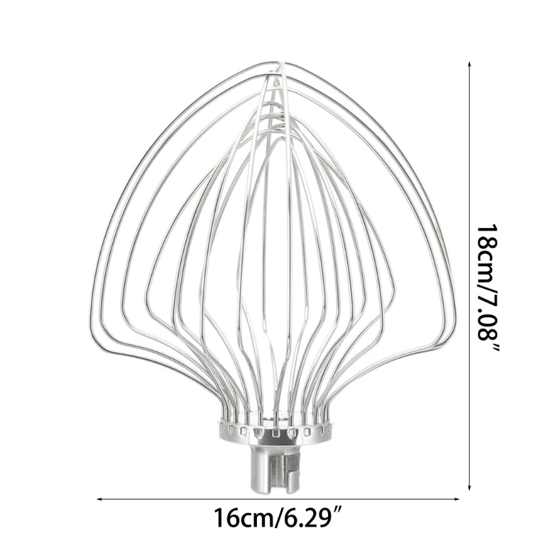 M2EE Wire Whip Attachment for KitchenAid 7QT KSM7589PFP KMS7586POB KMS8990NP Tilt-Head Stand Mixer Wire Whisk Dishwasher Safe