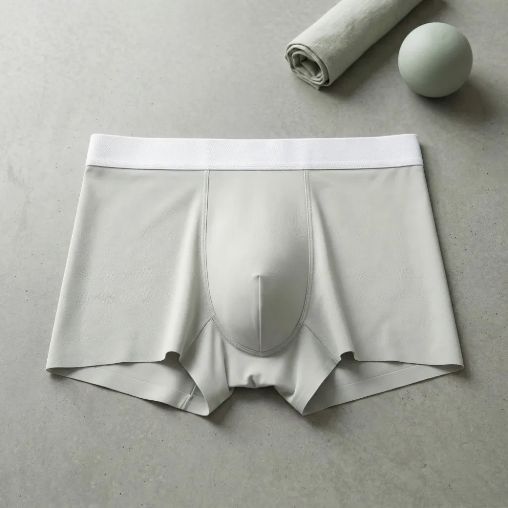 

Comfortable Quick-dry Men's Boxer Briefs Breathable Cool Feeling Seamless Panties Shorts Lingerie Ice Silk Panties Male