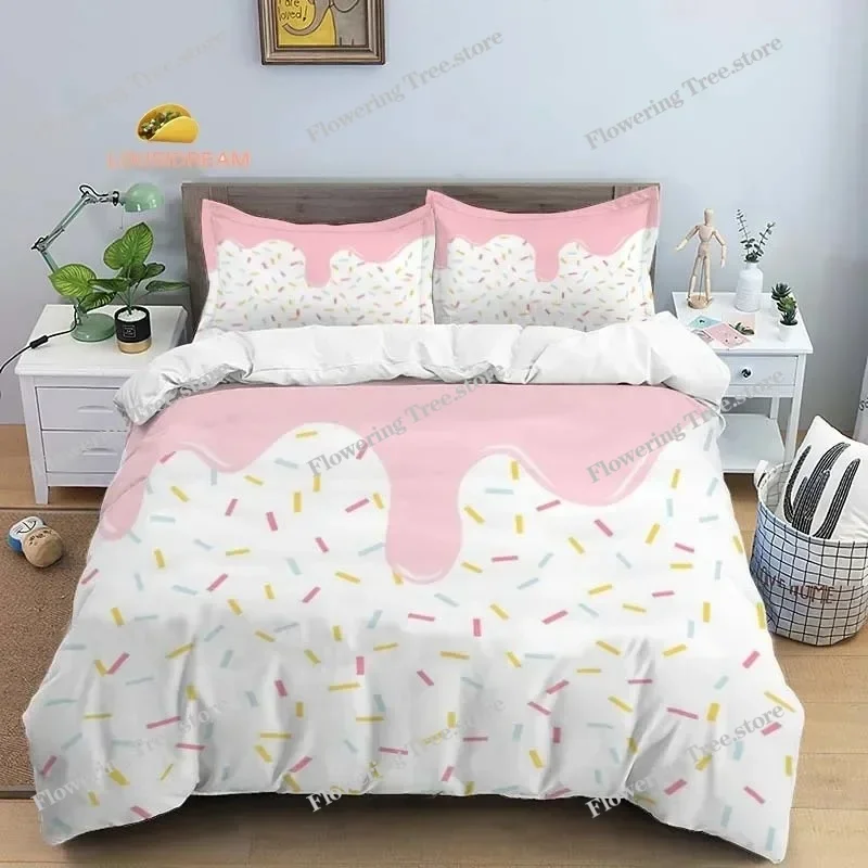 Dessert Cake Sheets Quilt Covers Bedding Dormitory Sheets Bedding Set Soft Warm Bedding Set 2