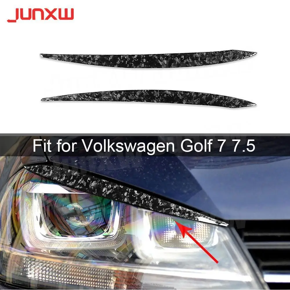 

Carbon Fiber Front Lamp Eyebrow Headlight Covers for Volkswagen VW Golf 7 7.5 VII MK7 MK7.5 2013 - 2018 Front Lamp Eyelids