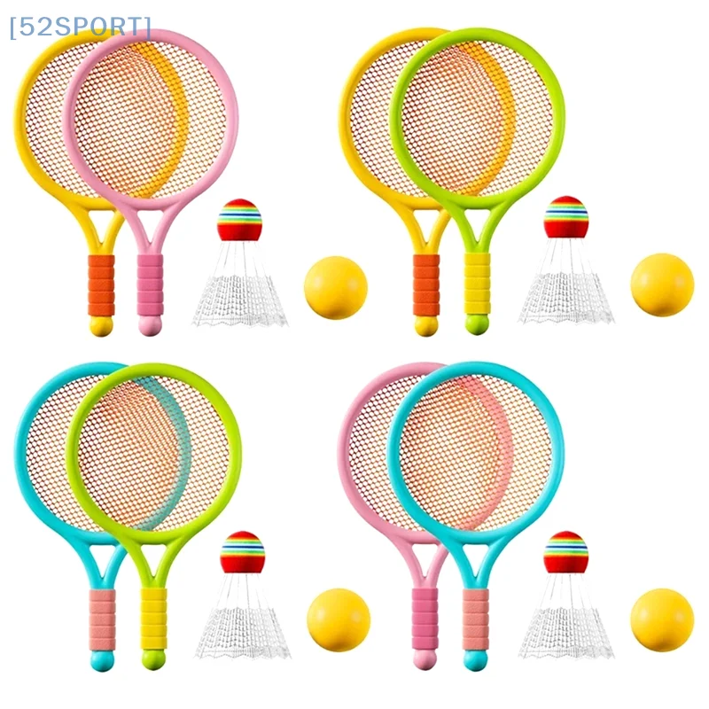 1 Pair Children Tennis Badminton Rackets Ball Set Sports Family Game Toy Kids Badminton Rackets