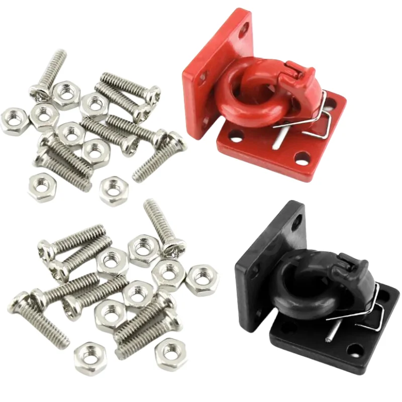 Metal Rescue Buckle Simulation Towing Hook for 1:10 SCX10 TRX-4 D90 RC Climbing Car Decorative Parts