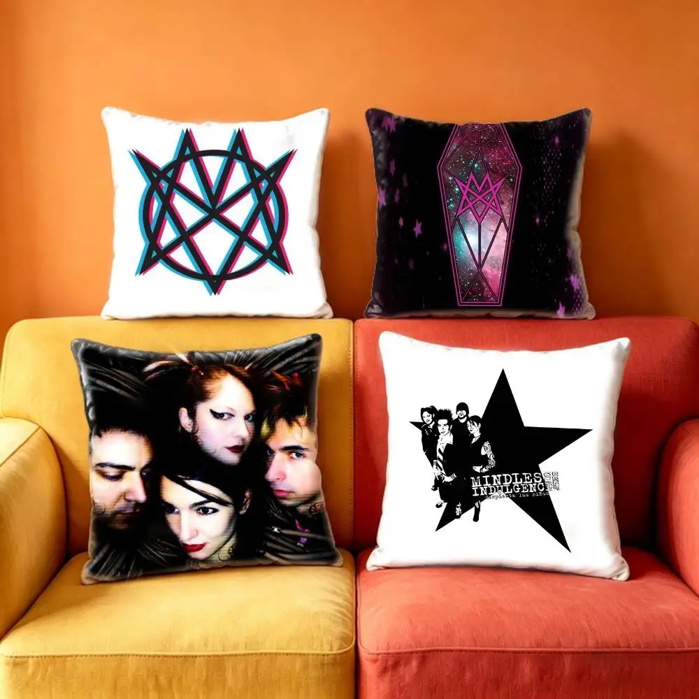 M-Mindless Self Indulgence  Pillow Case Sofa Living Room for Bedroom car Headboard Backrest Cushion Square Cushion Nap Time