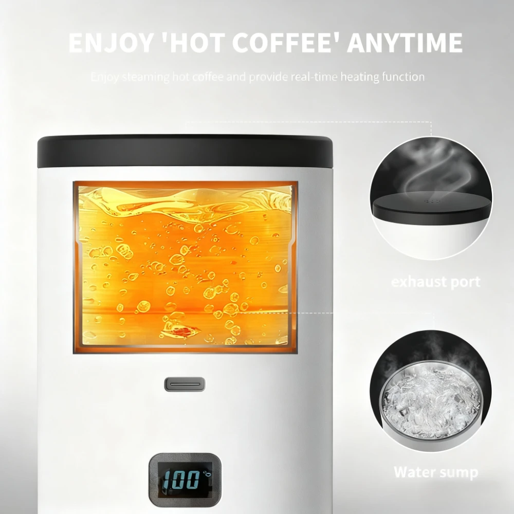 ماكينة صنع القهوة المحمولة الجديدة 2025 - الضغط العالي، التسخين اللاسلكي، بطارية طويلة، شاشة تعمل باللمس باريستا