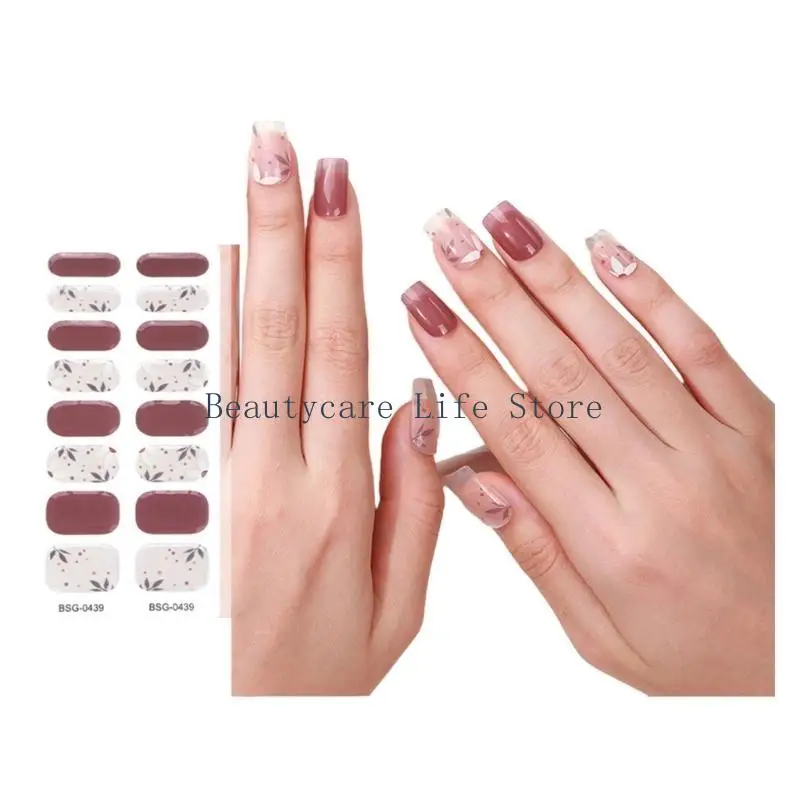 

652C Polish Wraps Self-Adhesive Gel Stickers Art Stickers Polish Strips Full Wraps Manicure Stickers