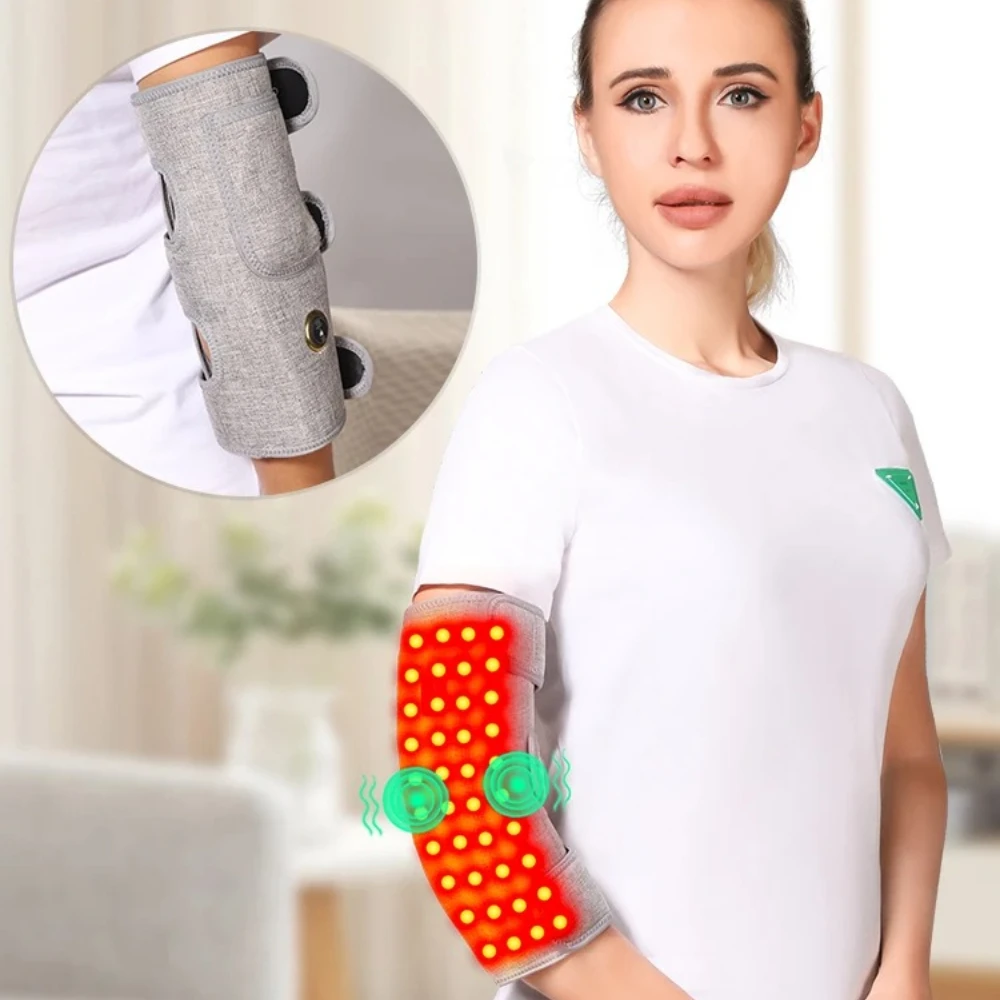 

Red Light Electric Heated Elbow Wrap -3-Level Heat Massage- Muscle Relax Joint Comfort - Elbow Care for Seniors Fitness Fans