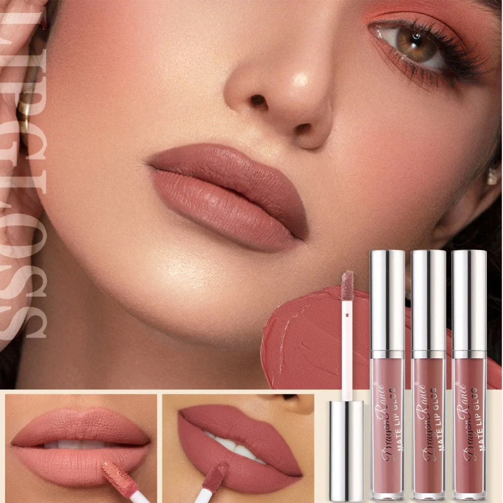 Waterproof Hydrating Non Sticky Lipstick Set Non-Stick Cup Non Transfer Lip Glaze Velvet Matte Lip Gloss Set Makeup Cosmetics