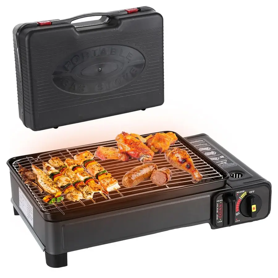 

Gas Grill Butane Stove, Propane Grill Portable,Portable Tabletop bbq Grill,Korean bbq Grill for Outdoor Cooking Camping Cooking