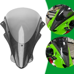 Carbon Fiber Motorcycle Windshield Fairing Windscreen Baffle Wind Deflectors Fit For ZX-4R ZX-4RR ZX4R ZX4RR