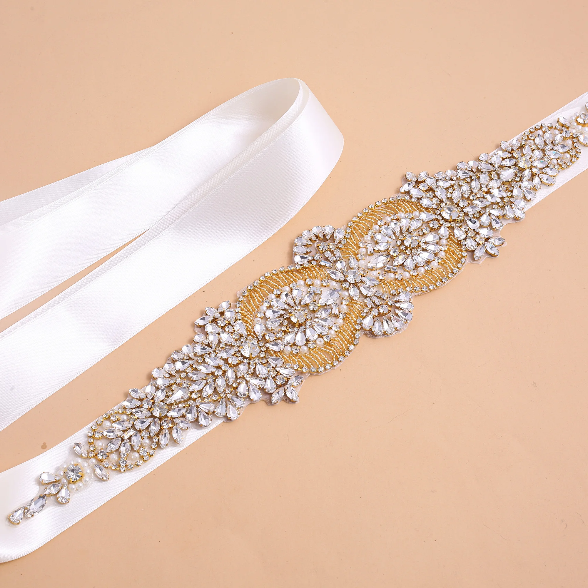 NZUK Diamond Wedding Dress Belt Rhinestones Bridal Belt With Crystal Wedding Sash For Wedding Dress Accessories