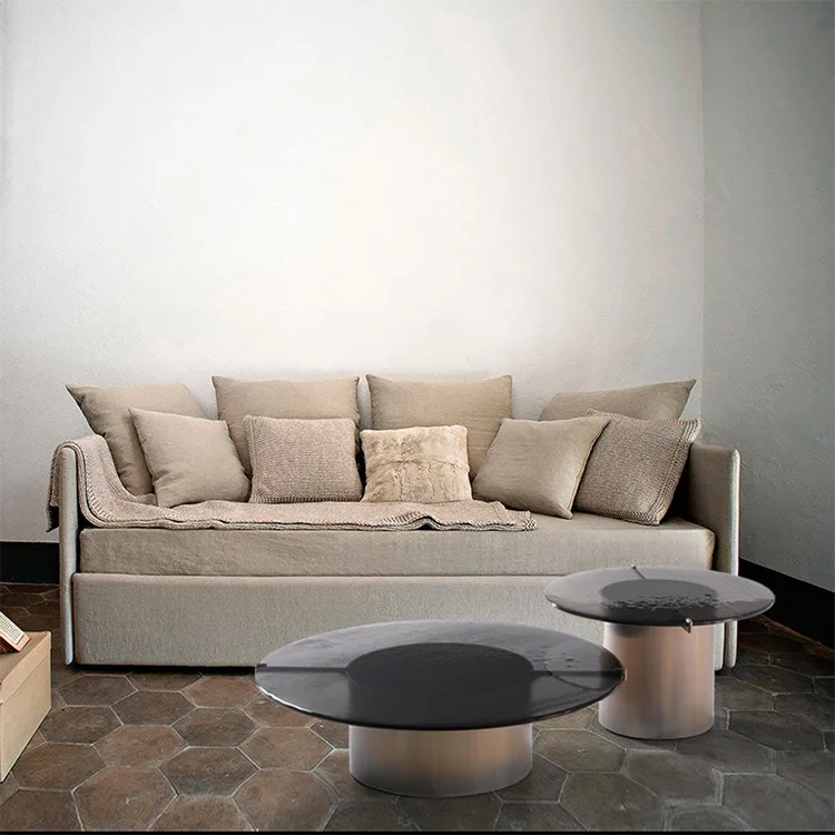 Mesa de centro combinada de metal para quarto