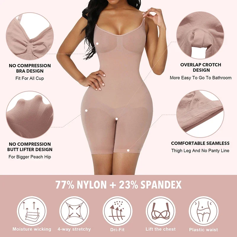 Corsé Colombianas para mujer, levantador de glúteos adelgazante, prenda modeladora de cuerpo completo, mono sin costuras, ropa moldeadora de realce con entrepierna abierta de compresión