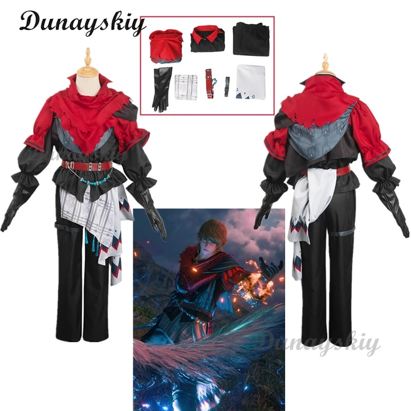 

Final Fantasy XVI Joshua Cosplay FF16 Costume Disguise Adult Men Clothes Coat Pants Fantasia Roleplay Halloween Carnival Suit